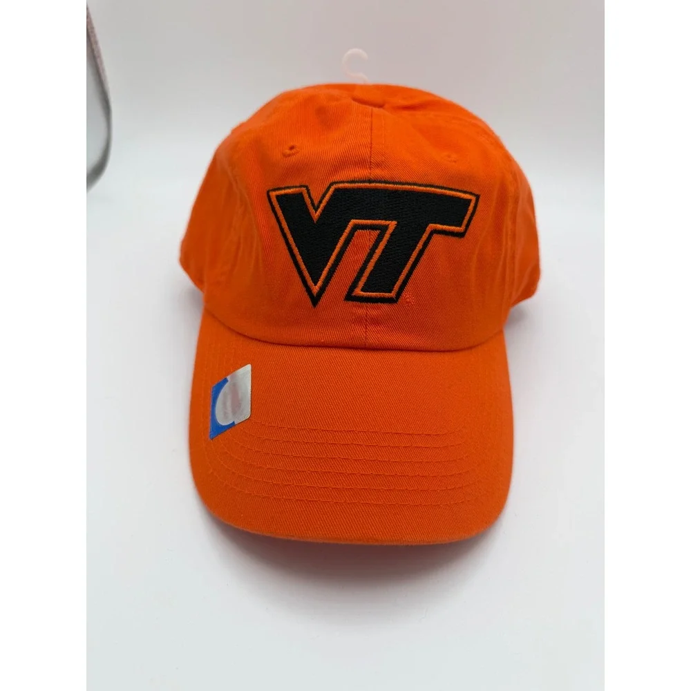 Virginia Tech Hokies Hat Captivating Headwear Orange Adjustable‎ Cap VT Logo NEW